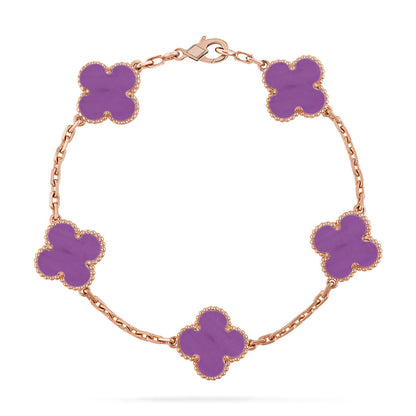 [Regal Gem] CLOVER 5 MOTIF VIOLET BRACELET COLLECTION