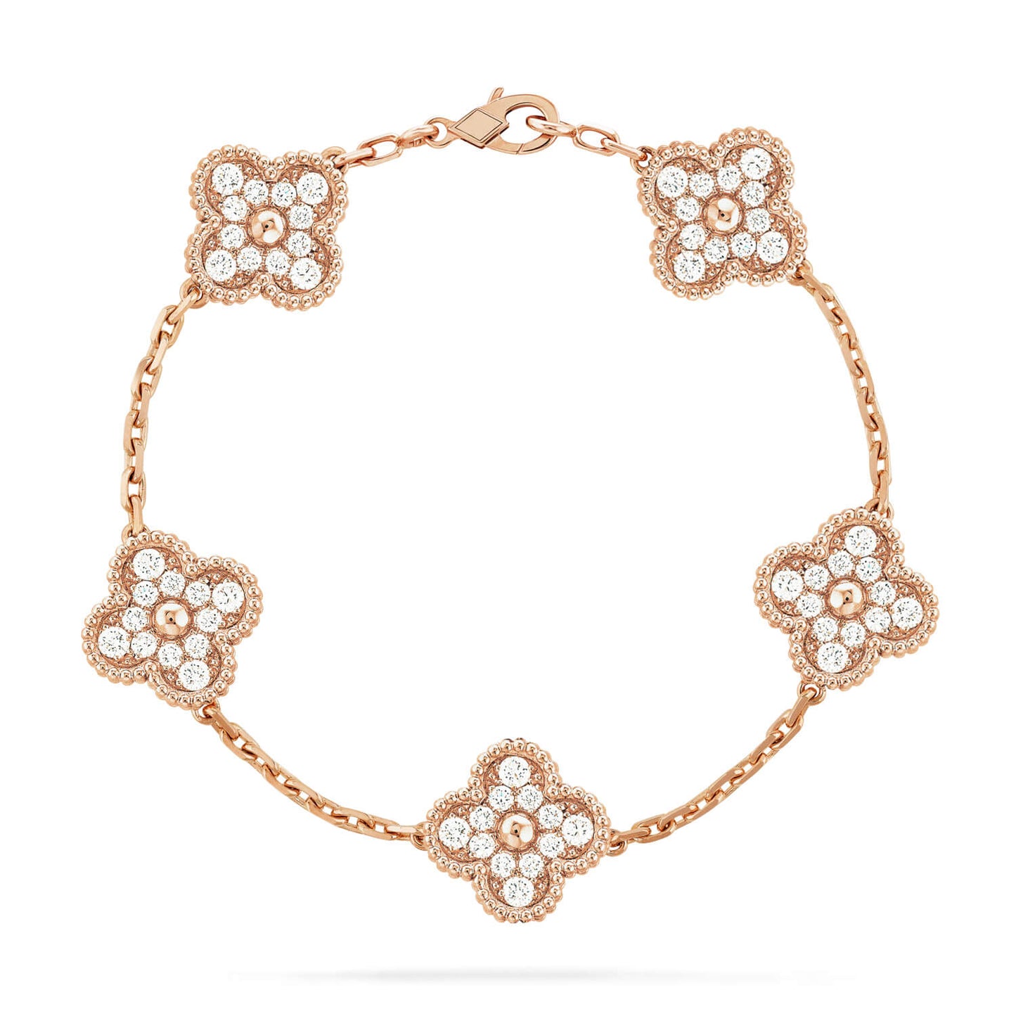 [Regal Gem] CLOVER 5 MOTIF FULL DIAMOND BRACELET COLLECTION