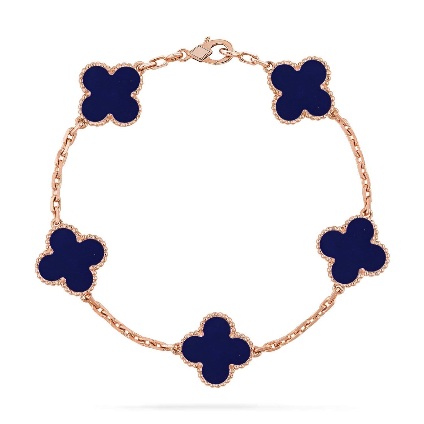 [Regal Gem]CLOVER 5 MOTIF LAPIS LAZULI BRACELET COLLECTION