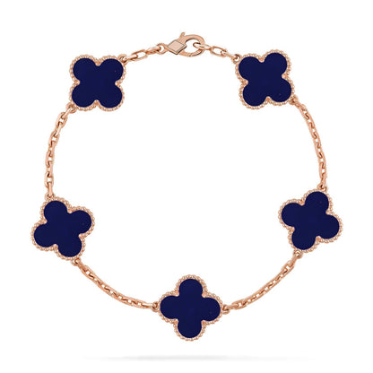 [Regal Gem]CLOVER 5 MOTIF LAPIS LAZULI BRACELET COLLECTION