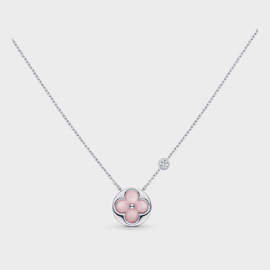[Regal Gem]SUN MOTIF PINK MOP SILVER BRACELET