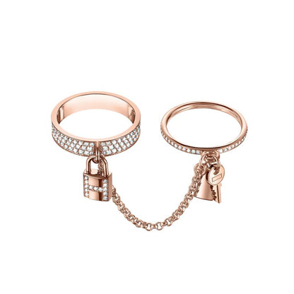[Regal Gem]HM KELLY CLOCHETTE DOUBLE RING IN  WITH DIAMONDS