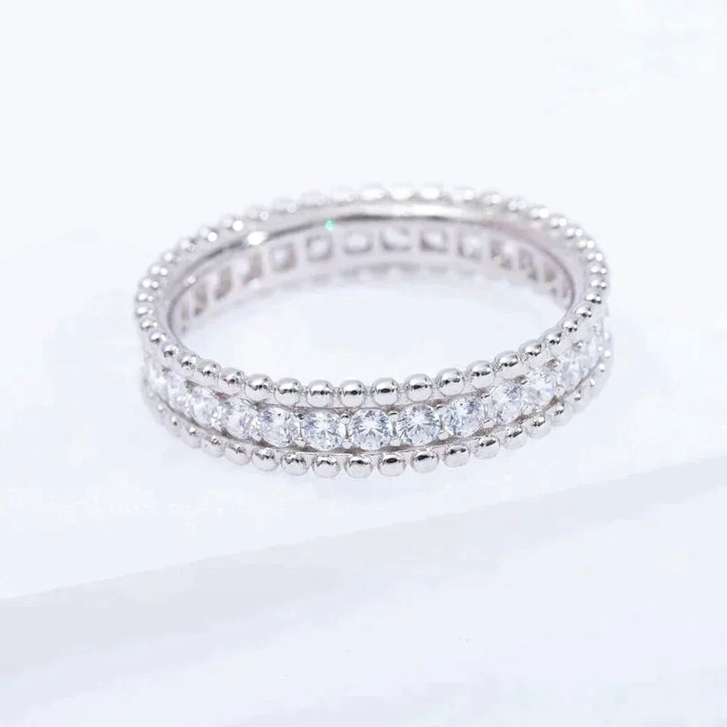[Regal Gem]PERLEE DIAMOND SILVER RING