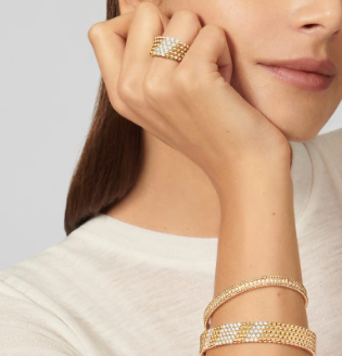 [Regal Gem]Five-row diamond ring