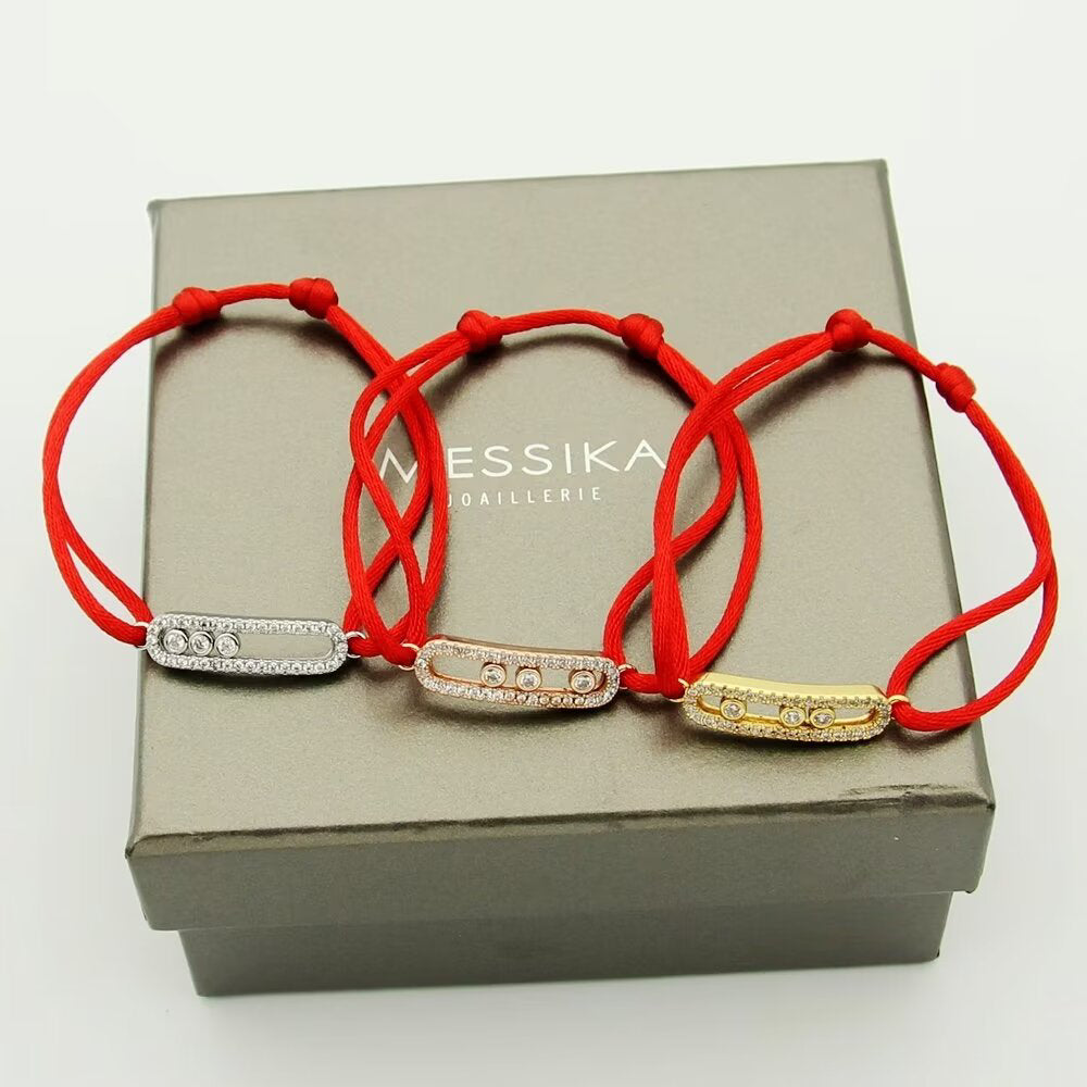 [Regal Gem]Messika Care(s) pink cord pavé bracelet