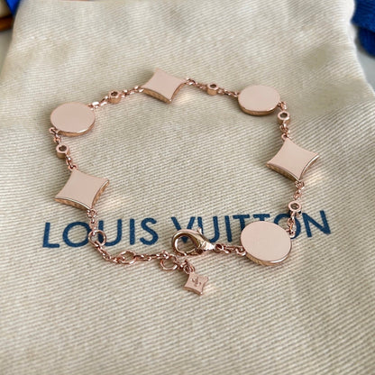 [Regal Gem]SIX FLOWERS PINK GOLD DIAMOND BRACELET