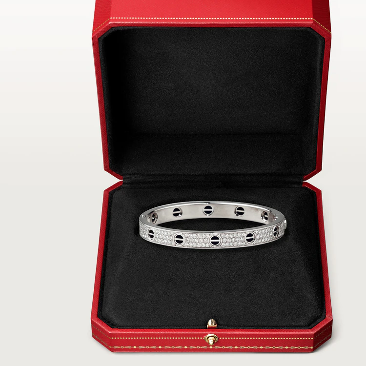 [Regal Gem]LOVE BRACELET 6.1MM DIAMOND-PAVED CERAMIC
