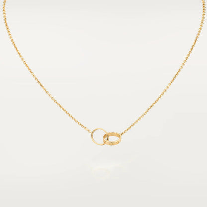 [Regal Gem]LOVE NECKLACE DOUBLE RING GOLD