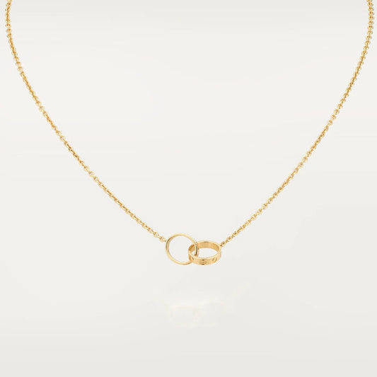 [Regal Gem]LOVE NECKLACE DOUBLE RING GOLD