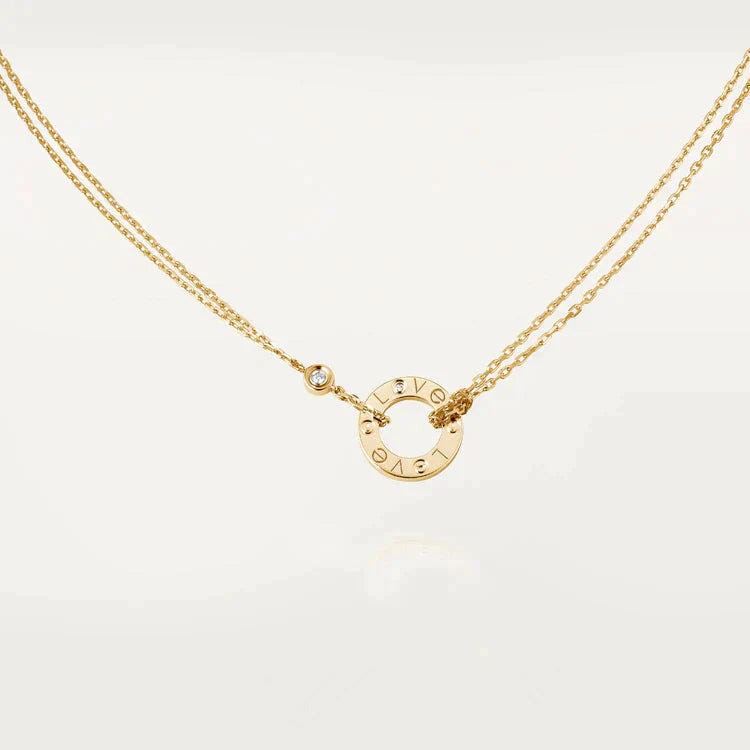 [Regal Gem]LOVE NECKLACE 16MM 2 DIAMONDS