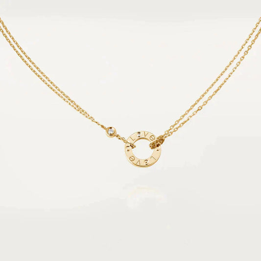 [Regal Gem]LOVE NECKLACE 16MM 2 DIAMONDS