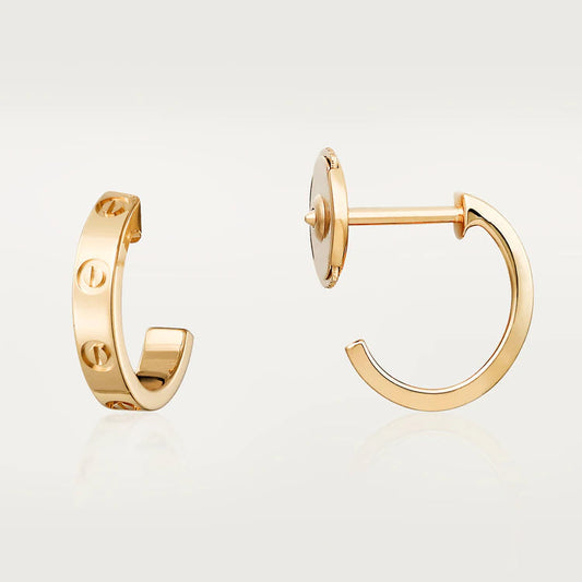 [Regal Gem]LOVE EARRINGS 2.65MM PINK GOLD