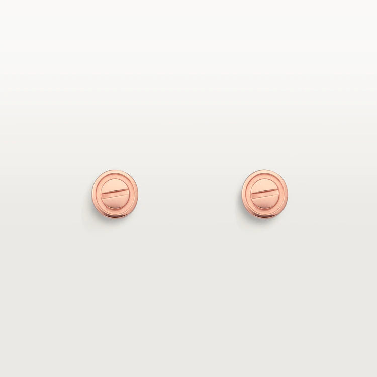 [Regal Gem]LOVE EARRINGS PINK GOLD 10MM