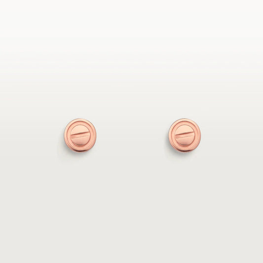 [Regal Gem]LOVE EARRINGS PINK GOLD 10MM