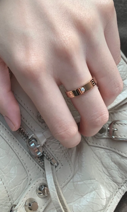 [Regal Gem]LOVE RING 4MM 1 DIAMOND