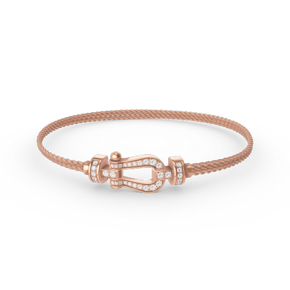 [Regal Gem]FORCE SMALL HORSESHOE  DIAMOND CHAIN ROPE BRACELET
