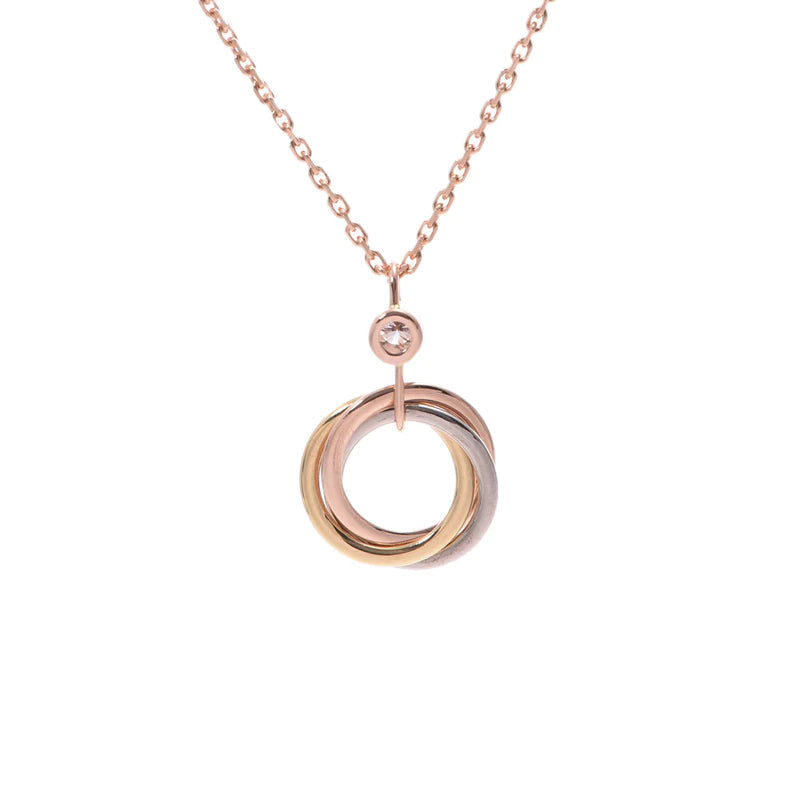 [Regal Gem]TRINITY SILVER GOLD PINK GOLD NECKLACE