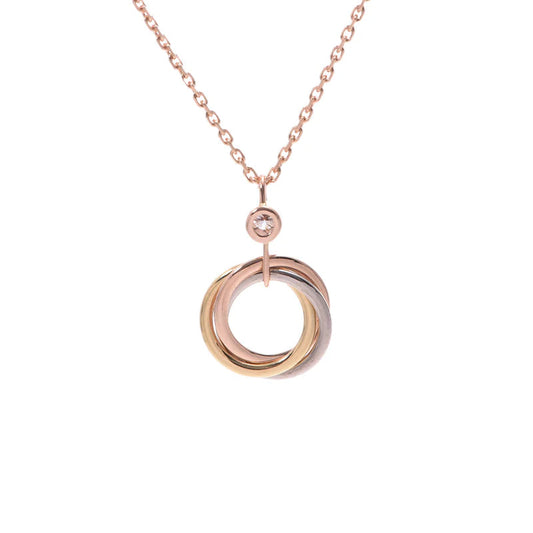 [Regal Gem]TRINITY SILVER GOLD PINK GOLD NECKLACE