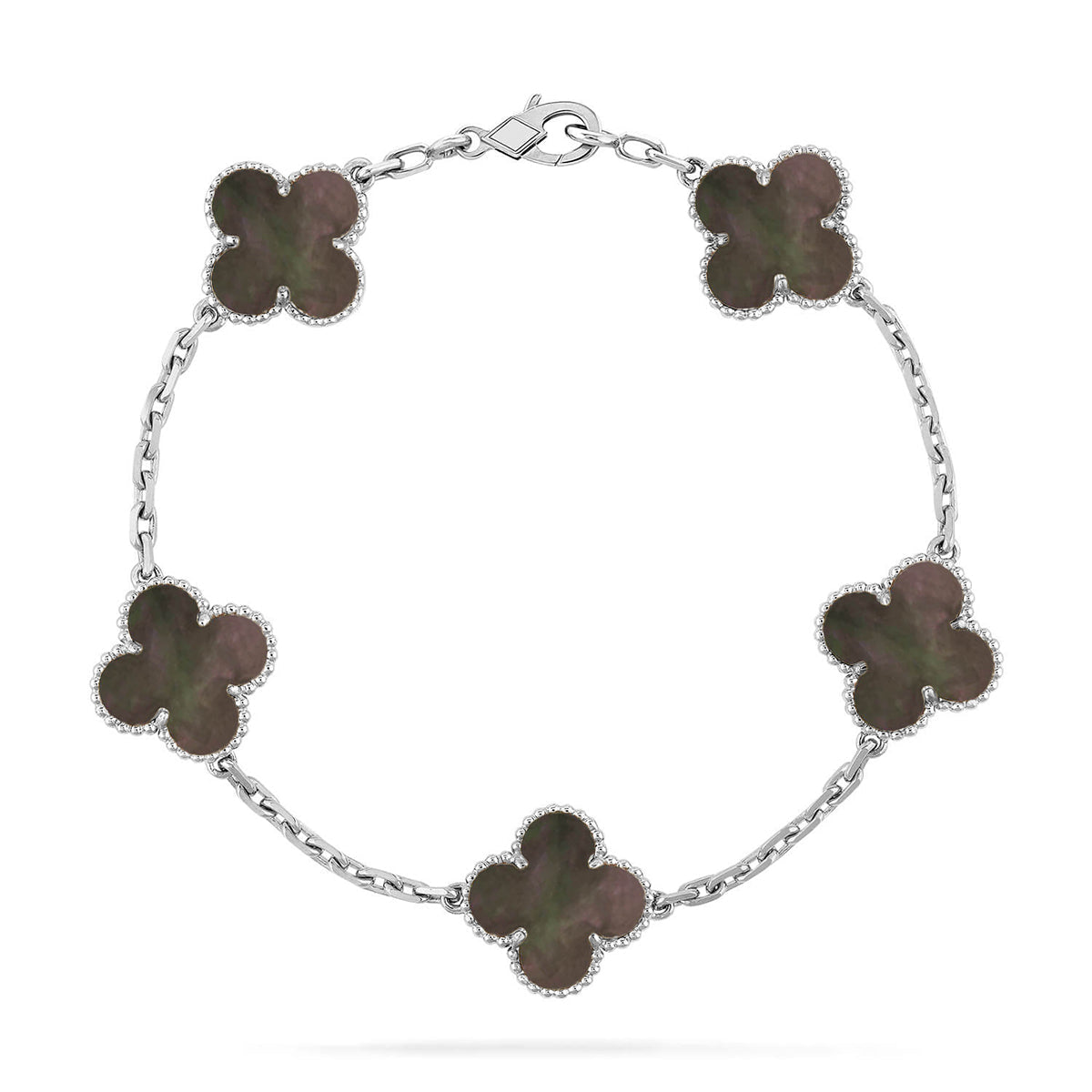 [Regal Gem] CLOVER 5 MOTIF GRAY MOP BRACELET COLLECTION