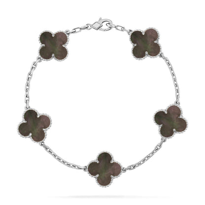 [Regal Gem] CLOVER 5 MOTIF GRAY MOP BRACELET COLLECTION