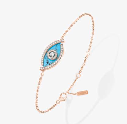 [Regal Gem]M LUCKY EYE TURQUOISE Regal Gem GOLD BRACELET