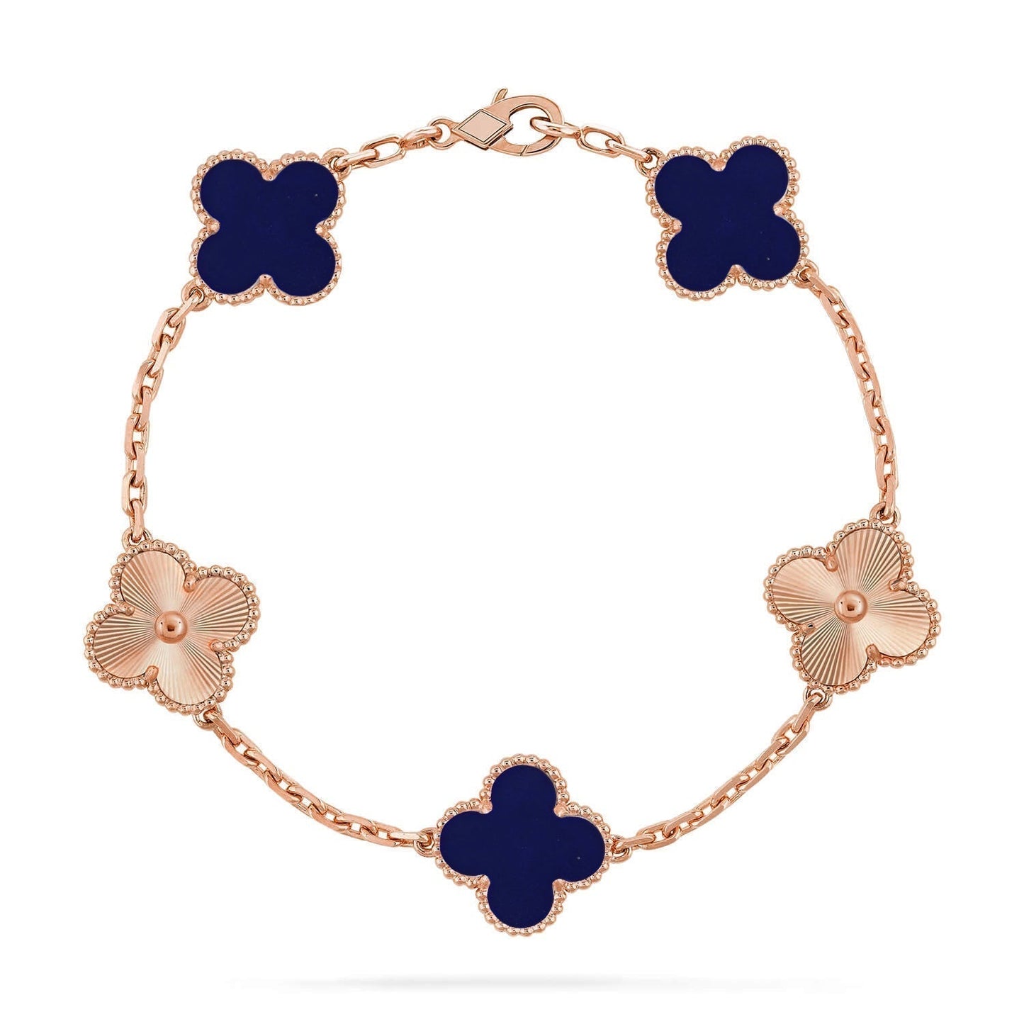 [Regal Gem]CLOVER 5 MOTIF LAPIS LAZULI BRACELET COLLECTION
