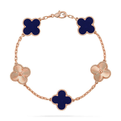 [Regal Gem]CLOVER 5 MOTIF LAPIS LAZULI BRACELET COLLECTION