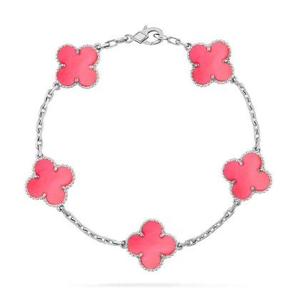 [Regal Gem] CLOVER 5 MOTIFS  PINK MOP BRACELET COLLECTION