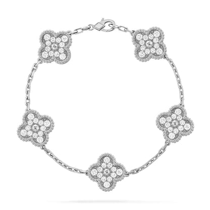 [Regal Gem] CLOVER 5 MOTIF FULL DIAMOND BRACELET COLLECTION