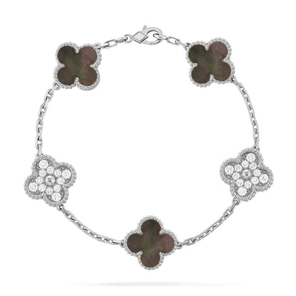 [Regal Gem] CLOVER 5 MOTIF GRAY MOP BRACELET COLLECTION