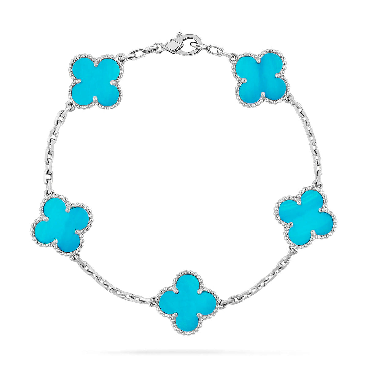 [Regal Gem] CLOVER 5 MOTIF TURQUOISE BRACELET COLLECTION