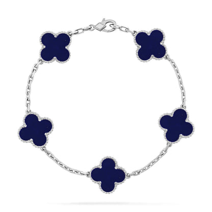 [Regal Gem]CLOVER 5 MOTIF LAPIS LAZULI BRACELET COLLECTION