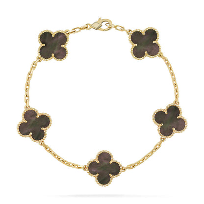 [Regal Gem] CLOVER 5 MOTIF GRAY MOP BRACELET COLLECTION