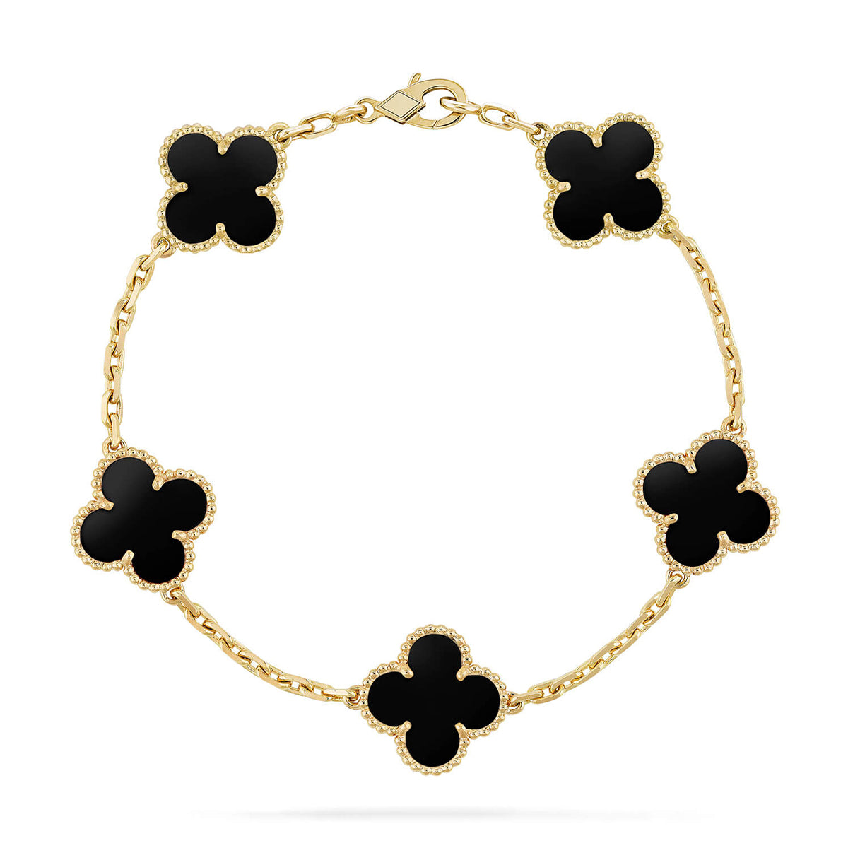 [Regal Gem] CLOVER 5 MOTIF ONYXS BRACELET COLLECTION