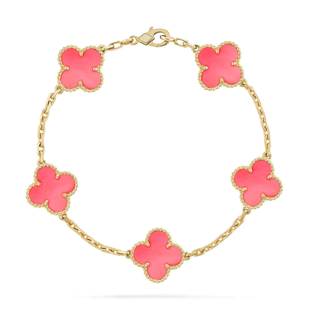 [Regal Gem] CLOVER 5 MOTIFS  PINK MOP BRACELET COLLECTION