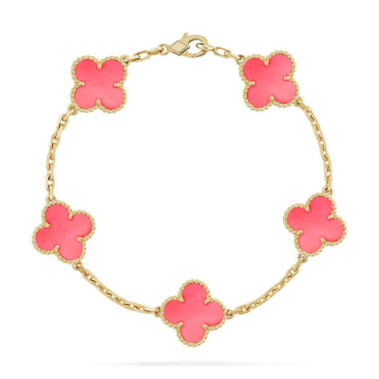 [Regal Gem] CLOVER 5 MOTIFS  PINK MOP BRACELET COLLECTION