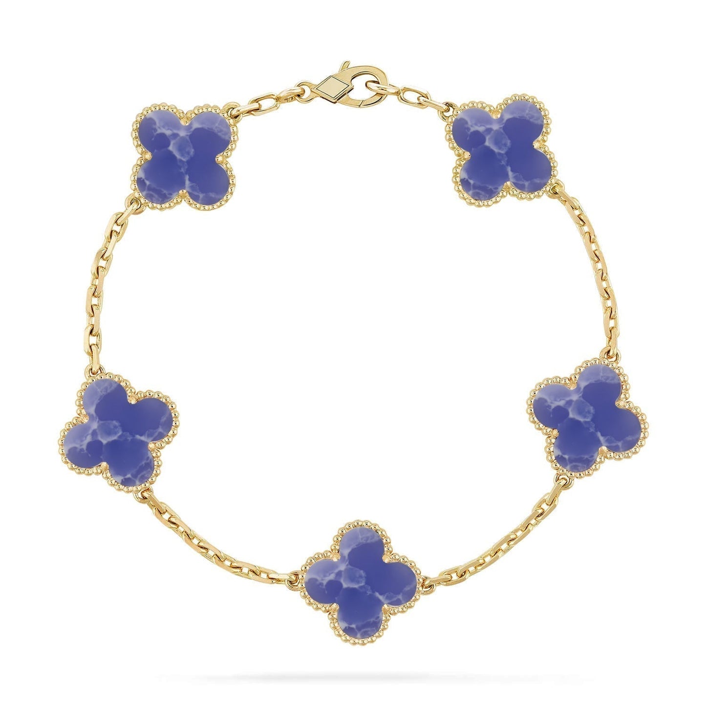 [Regal Gem]CLOVER 5 MOTIF BLUE VEINS BRACELET COLLECTION