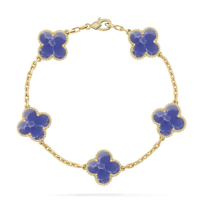 [Regal Gem]CLOVER 5 MOTIF BLUE VEINS BRACELET COLLECTION