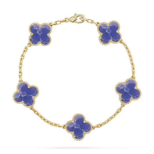 [Regal Gem]CLOVER 5 MOTIF BLUE VEINS BRACELET COLLECTION