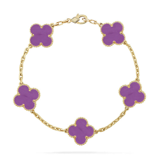 [Regal Gem] CLOVER 5 MOTIF VIOLET BRACELET COLLECTION