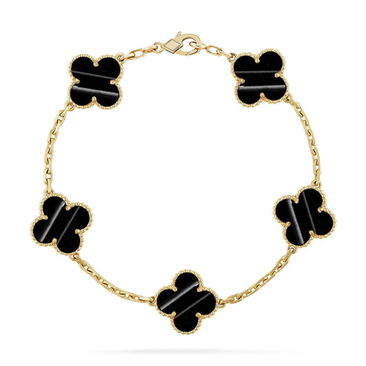 [Regal Gem] CLOVER 5 MOTIF PULSAR STONE BRACELET COLLECTION