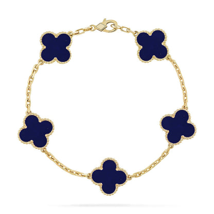 [Regal Gem]CLOVER 5 MOTIF LAPIS LAZULI BRACELET COLLECTION