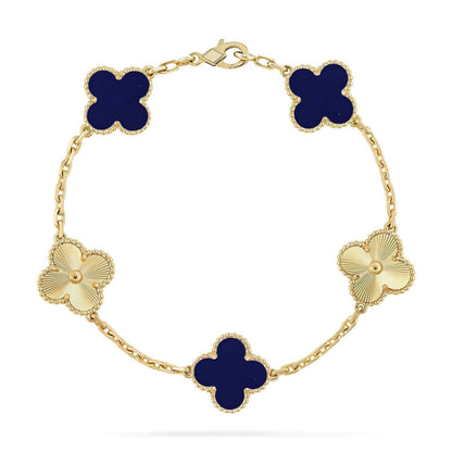 [Regal Gem]CLOVER 5 MOTIF LAPIS LAZULI BRACELET COLLECTION