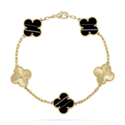 [Regal Gem] CLOVER 5 MOTIF PULSAR STONE BRACELET COLLECTION
