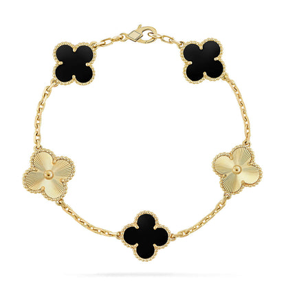 [Regal Gem] CLOVER 5 MOTIF ONYXS BRACELET COLLECTION