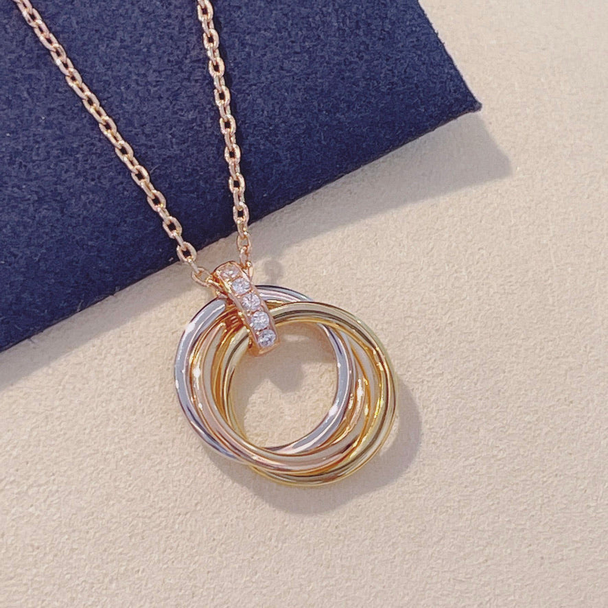 [Regal Gem]TRINITY NECKLACE GOLD  DIAMONDS