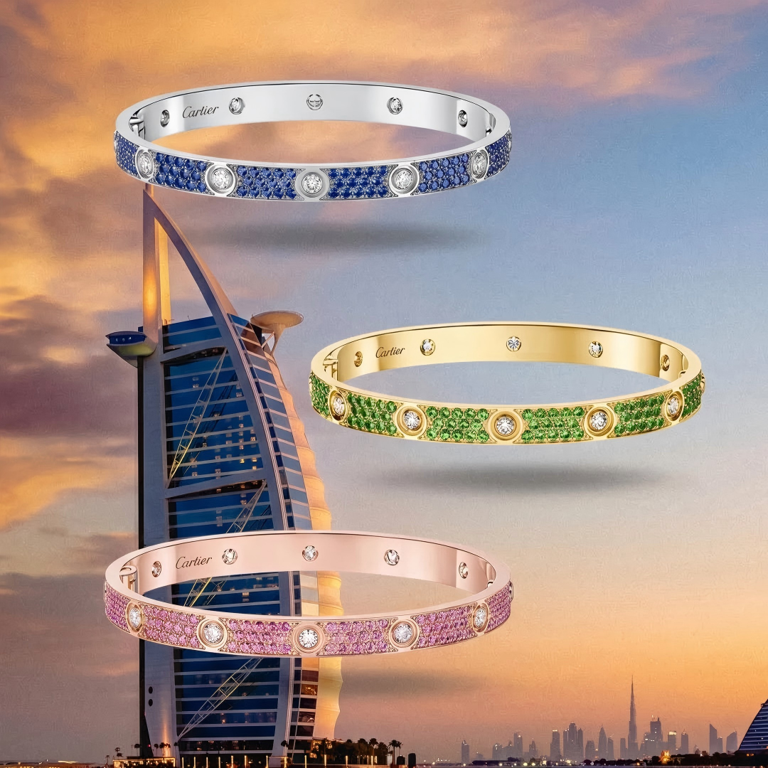 [Regal Gem]2026 PAVE GEMSTONE LOVE BRACELET 6.1MM 10 DIAMONDS