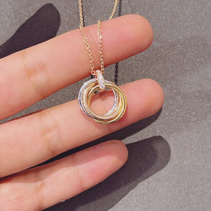 [Regal Gem]TRINITY NECKLACE GOLD  DIAMONDS