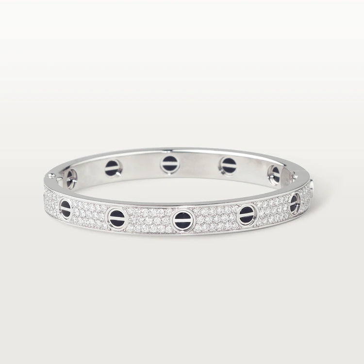 [Regal Gem]LOVE BRACELET 6.1MM DIAMOND-PAVED CERAMIC