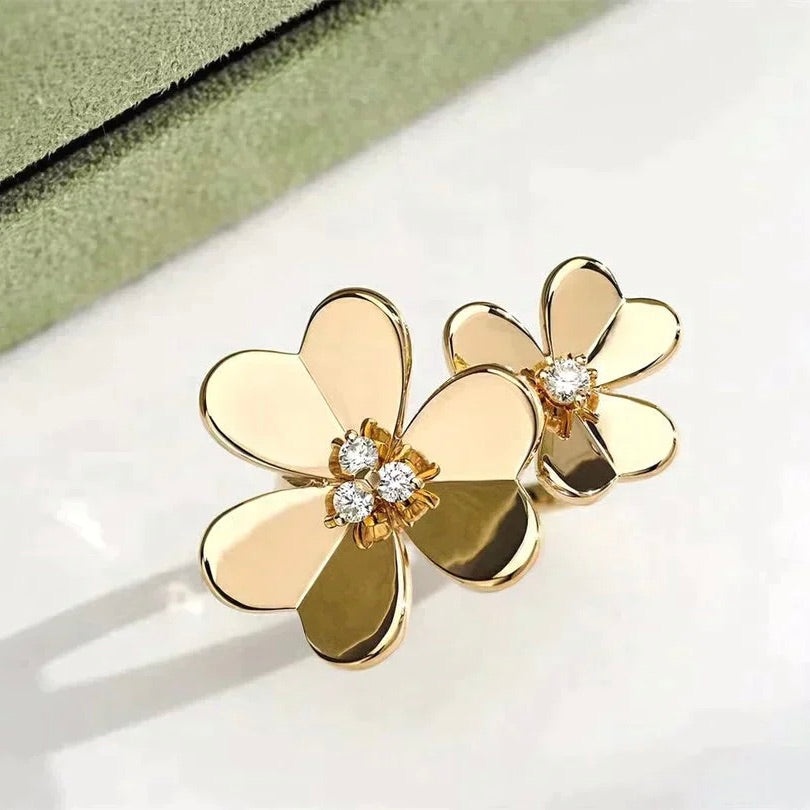 [Regal Gem]CLOVER COMOS GOLD DIAMOND RING